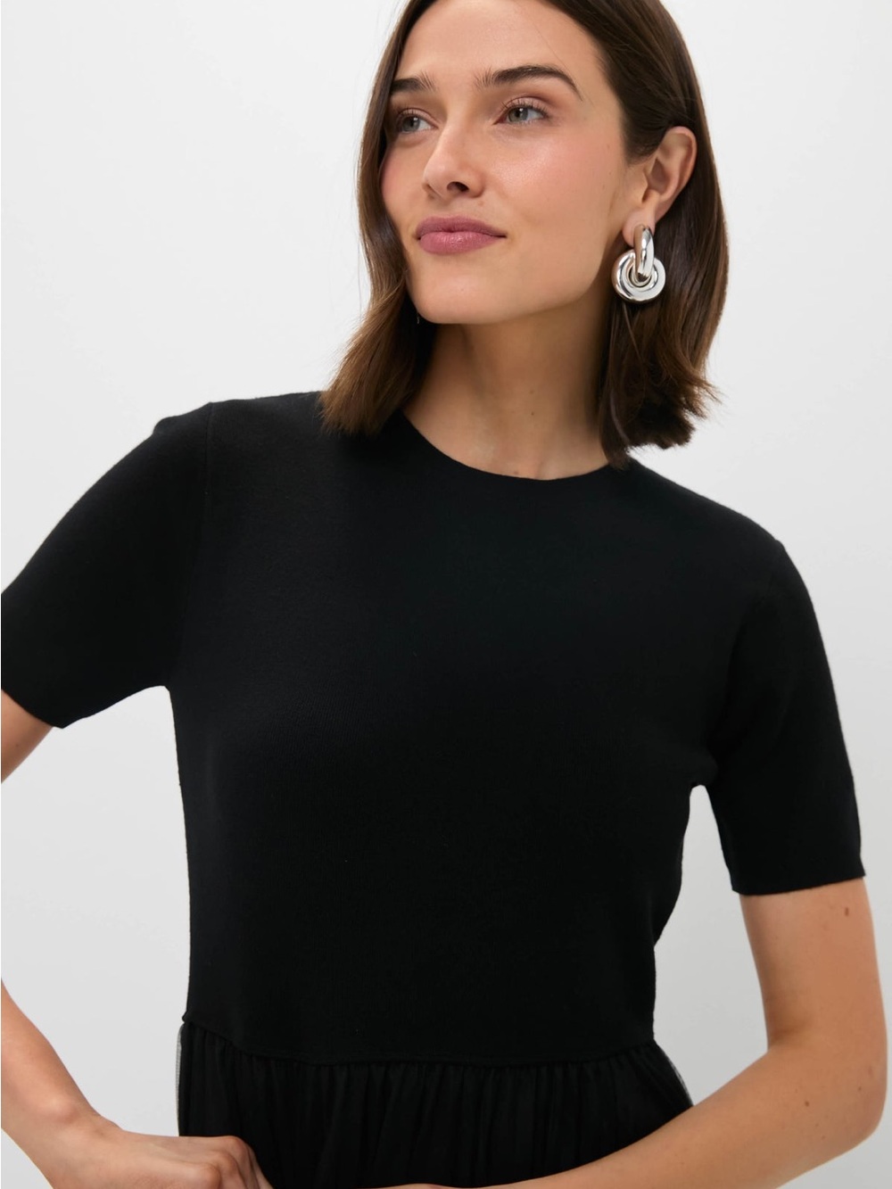 Pomander Place Black Midi Tulle Dress - Picture 4 of 7